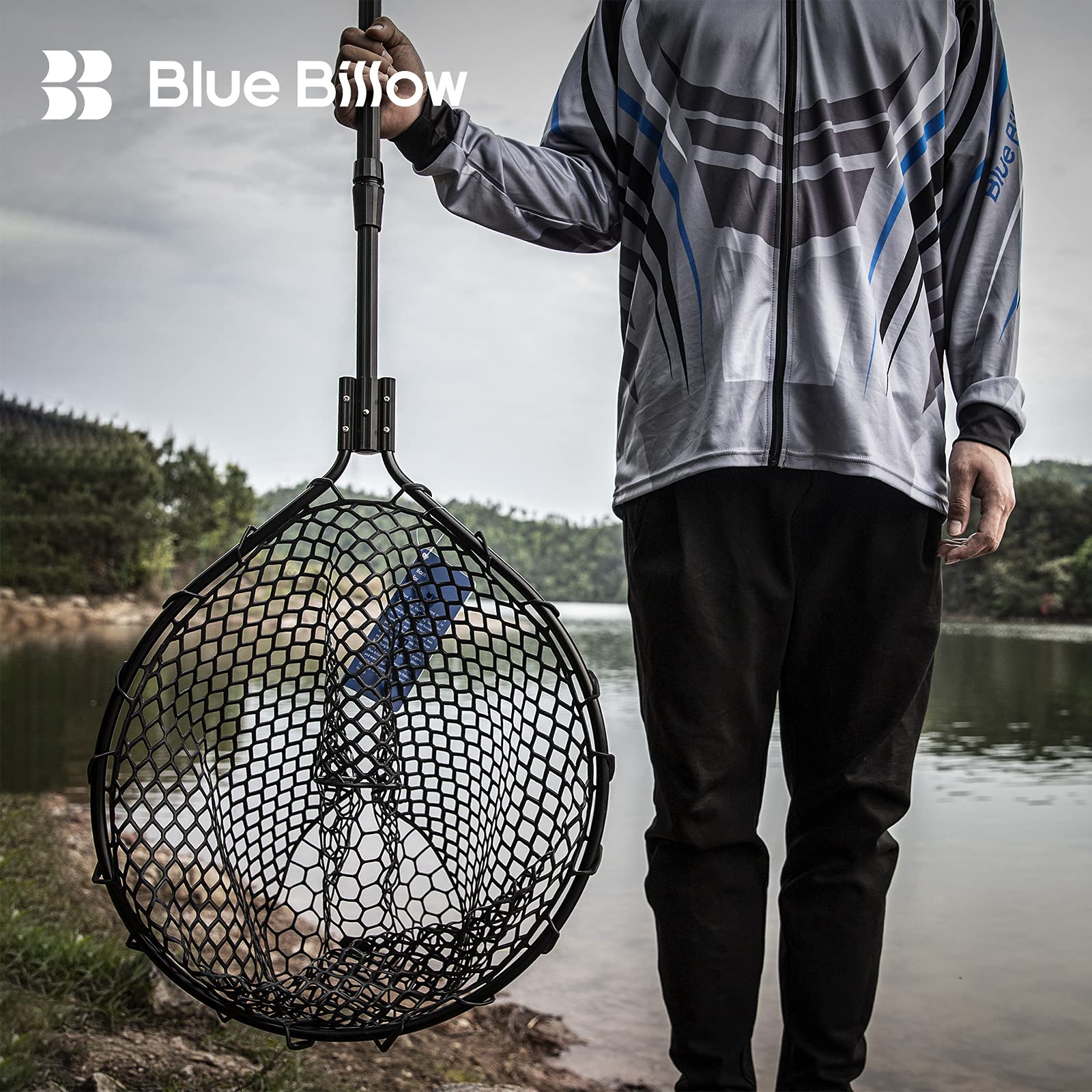 Blue Billow net handles freshwater and saltwater environments with ease.