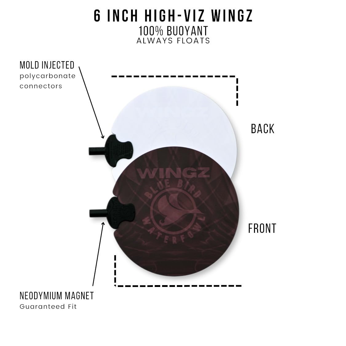 Blue Bird Waterfowl replacement wing—Slow-Motion 8-inch—enhances lifelike decoy movement.