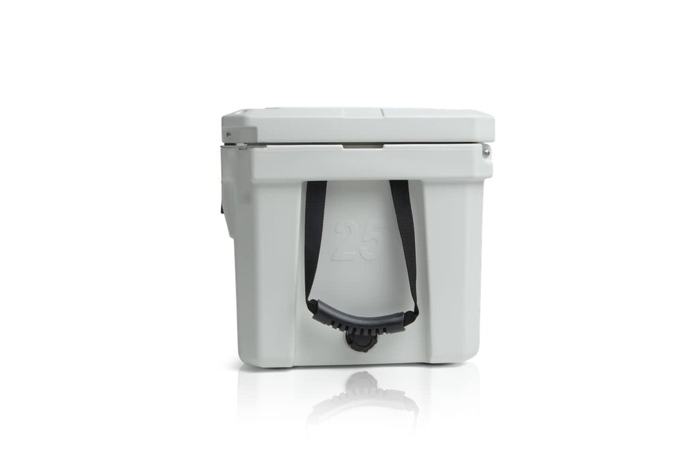 Blue Coolers Cobalt 25qt lid open view emphasizes easy access to cold drinks