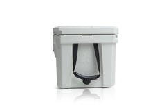Blue Coolers Cobalt 25qt lid open view emphasizes easy access to cold drinks