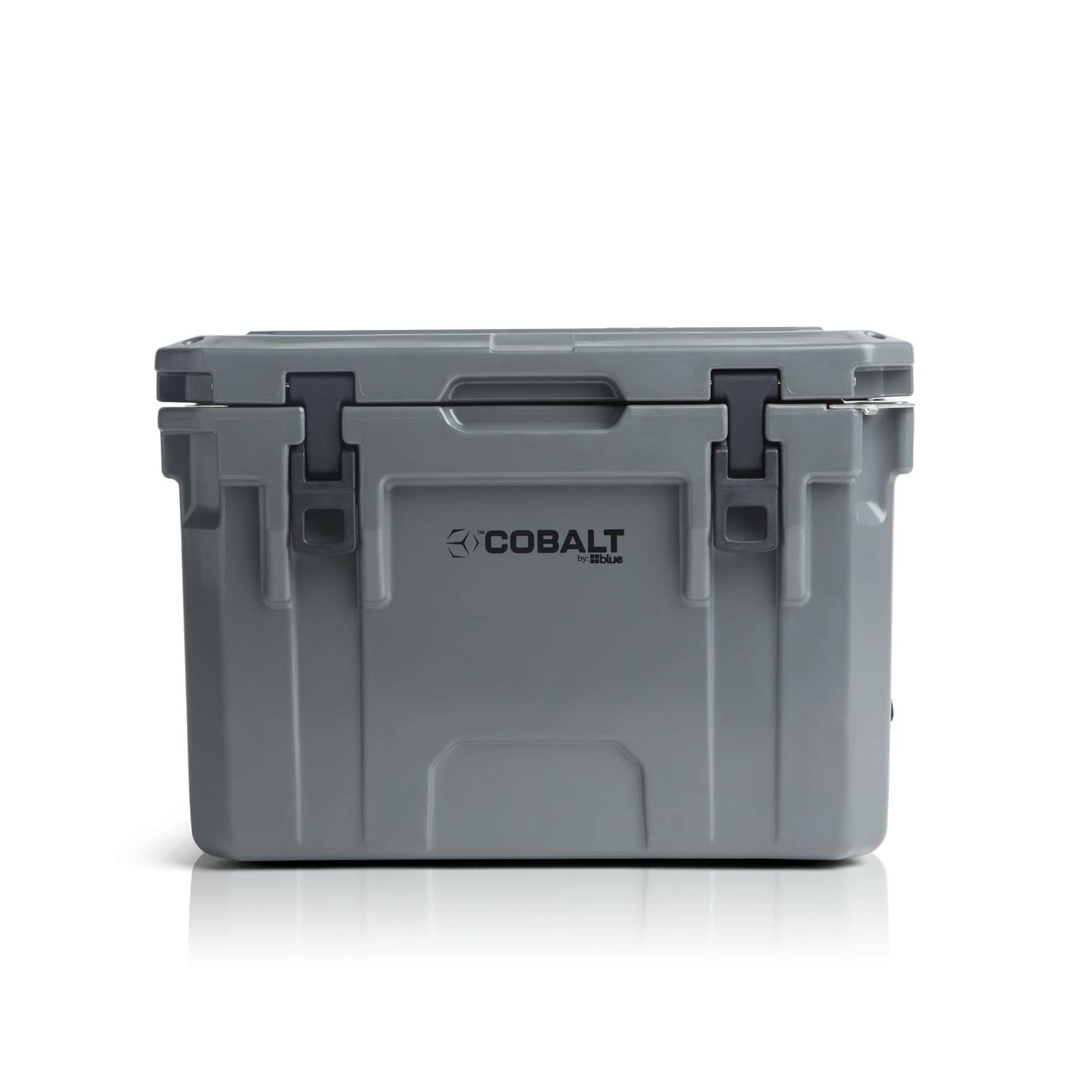 Blue Coolers Cobalt 25qt roto-molded cooler body shows rugged outdoor durability.