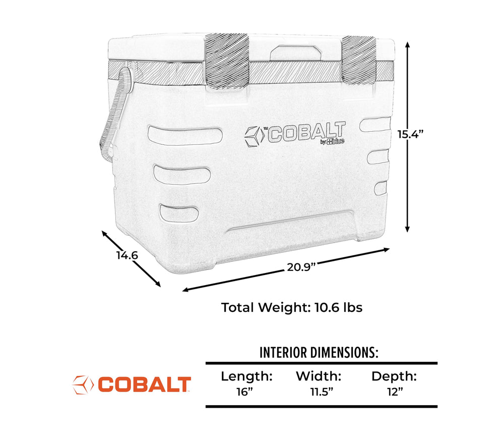 Blue Coolers Cobalt 37qt freezer-style gaskets for air-tight seals and freshness.