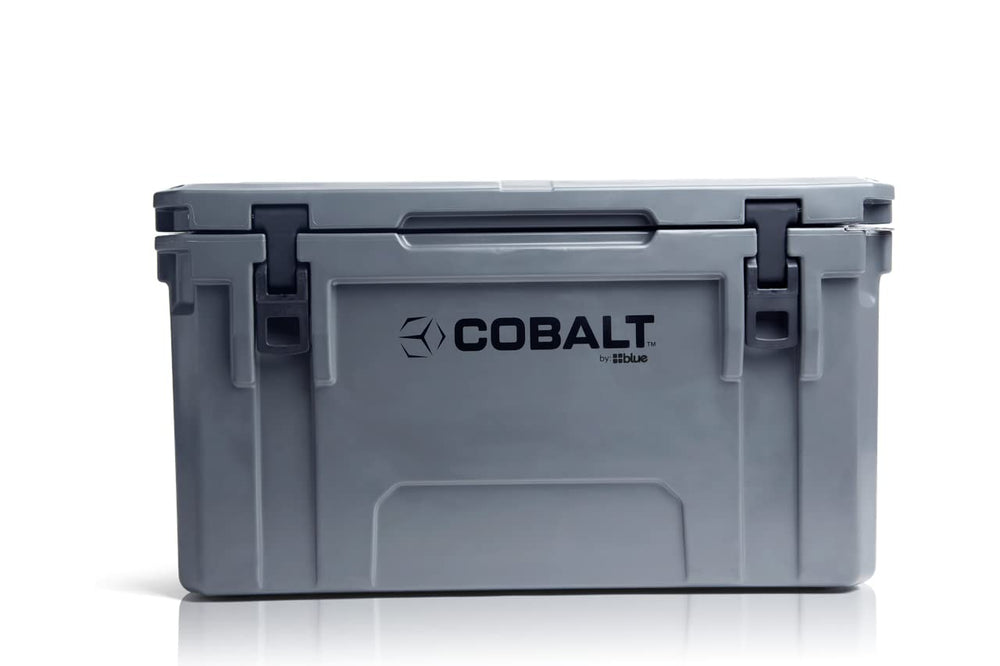 Blue Coolers Cobalt 55-quart lid and lock for secure outdoor storage