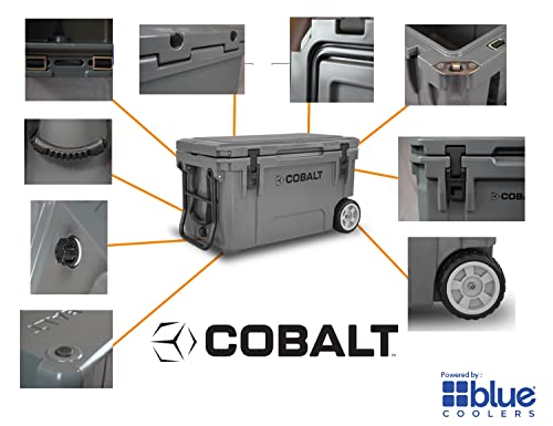 Blue Coolers Cobalt 55-quart rapid drain system aids quick cleanup