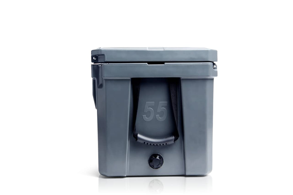Blue Coolers Cobalt 55-quart roto-molded construction for rugged outdoor use