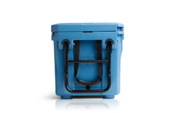 Blue Coolers Cobalt 55QT lid-open demonstrates convenient access for quick refreshment.