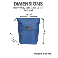 Blue Coolers Cobalt tote filled with ice, demonstrates high-capacity cooling