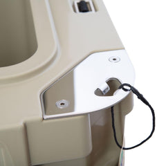 Blue Coolers 30QT interior shot highlights spacious capacity for snacks and drinks.