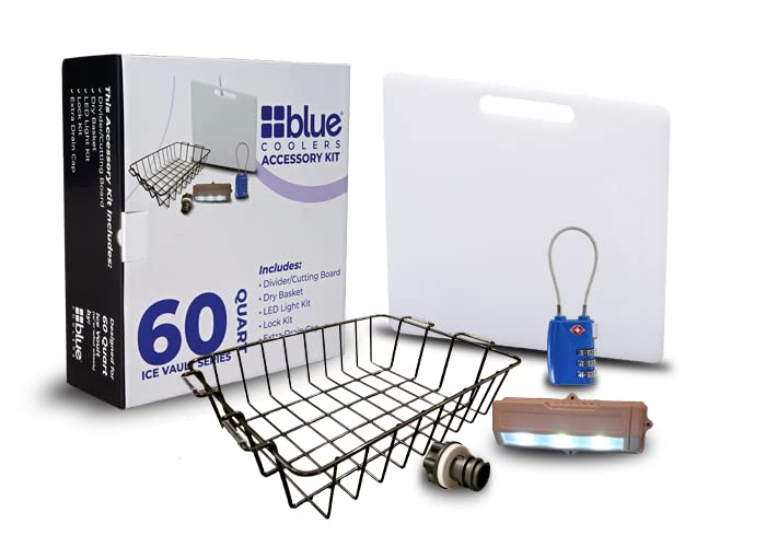 Blue Coolers divider-cutting-board for organized storage and dual-use.