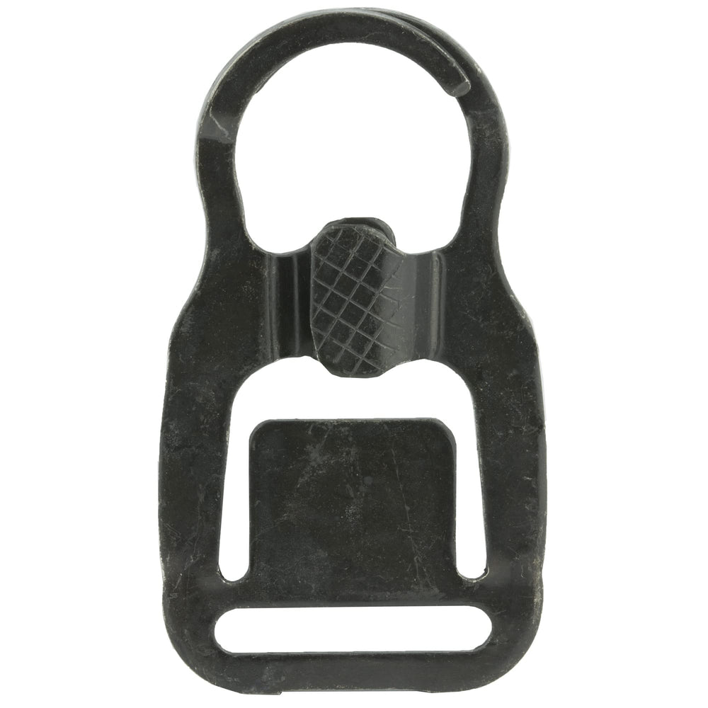 Close-up of Blue Force Gear Mash Hook showing rugged black finish for secure attachment.