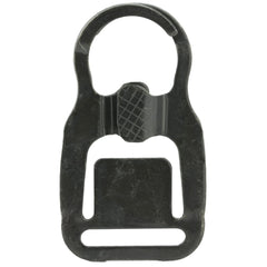 Close-up of Blue Force Gear Mash Hook showing rugged black finish for secure attachment.
