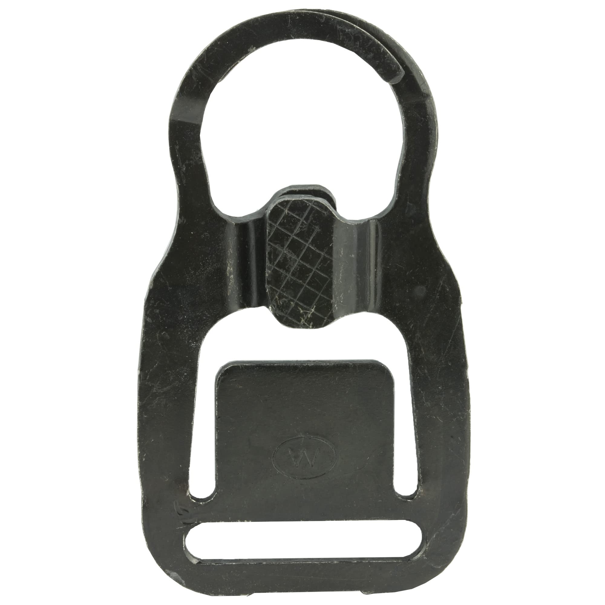Blue Force Gear ITW Mash Hook mounted on 1-inch webbing for quick access.