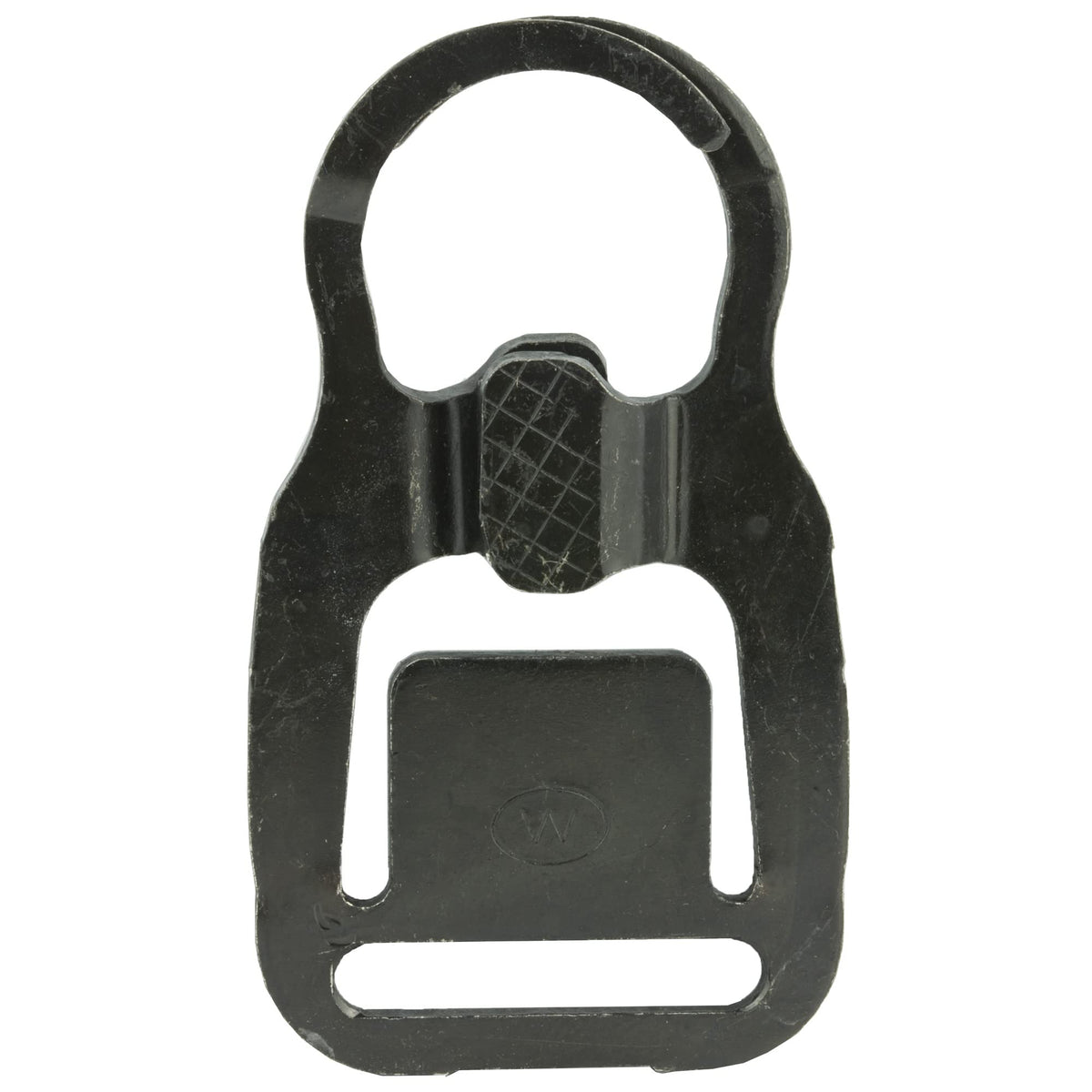 Blue Force Gear ITW Mash Hook mounted on 1-inch webbing for quick access.