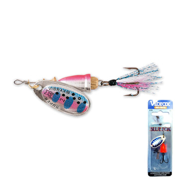 Blue Fox Classic Vibrax 02 Foxtail 3/16 Rainbow Trout lure for versatile trout fishing