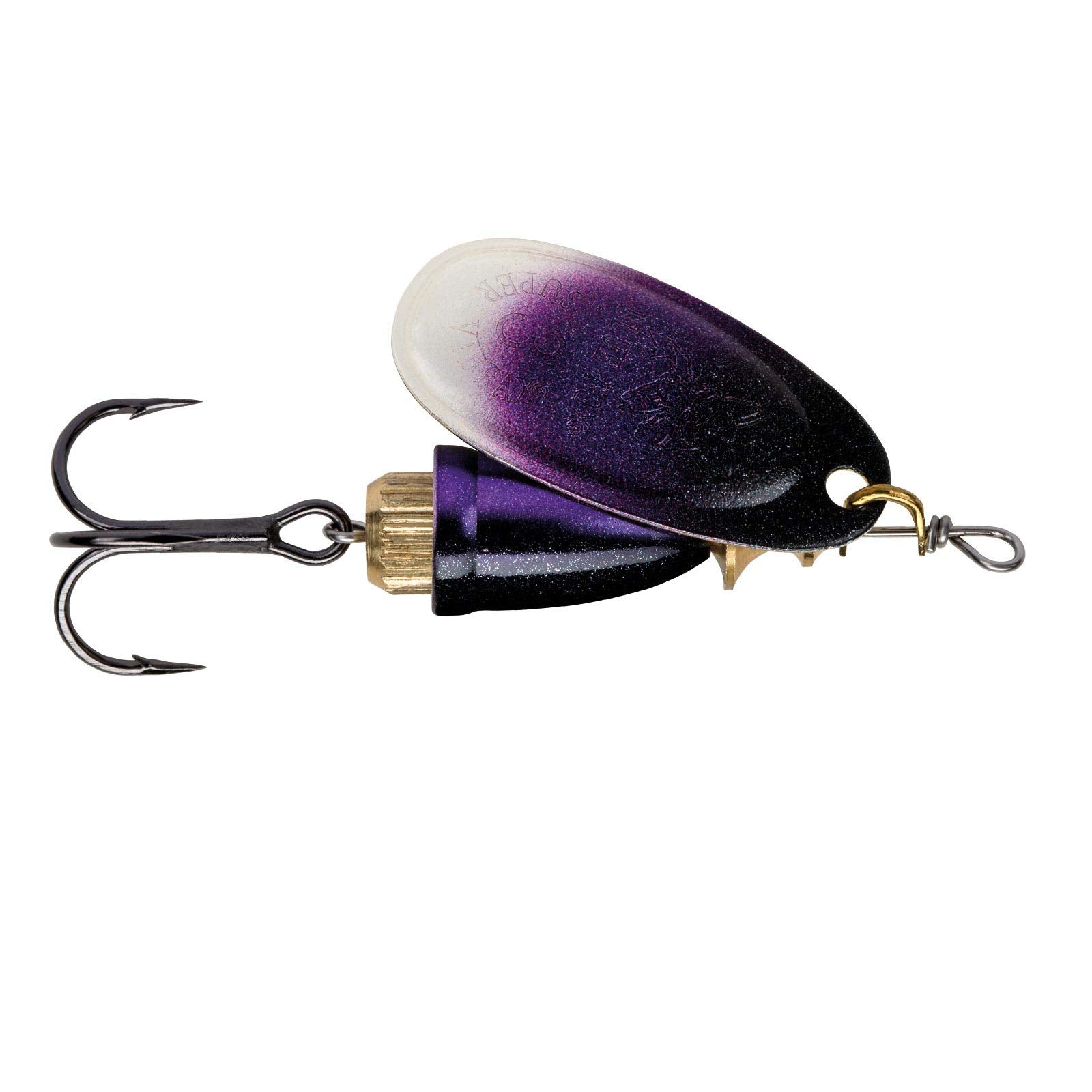 Blue Fox Classic Vibrax 02 Northern Lights 3/16 Purple lure glows for versatile freshwater casting