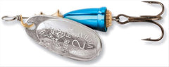 Blue Fox Classic Vibrax 02 plated 3/16 lure delivering flash and vibration for responsive trout strikes.