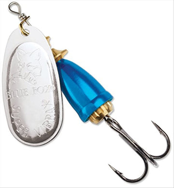 Blue Fox Classic Vibrax 03 spinner showcasing blade action to attract freshwater fish