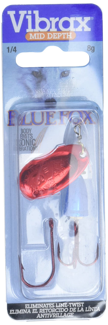 Blue Fox Classic Vibrax 03 durable housing reduces line twist for longer casts.