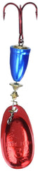Blue Fox Classic Vibrax 03 free-hanging blade creates flashing action to attract fish.