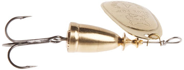 Blue Fox Classic Vibrax 04 front view with gold plating boosting flash and vibration for attracting predators