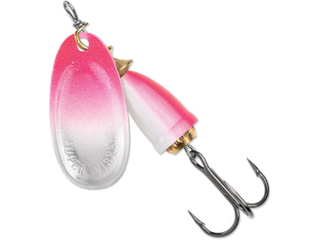 Blue Fox Classic Vibrax 05 Northern Lights lure with UV orange pearl boosts visibility in murky water