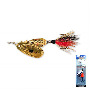 Blue Fox Classic Vibrax 03 Foxtail Golden Shiner lure, vivid color for freshwater casting
