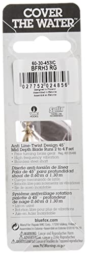 Blue Fox Classic Vibrax Spinner belled body reduces line twist for smoother casts.