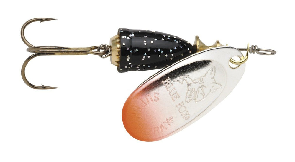 Blue Fox Classic Vibrax Spinner blade action attracts fish with water vibrations