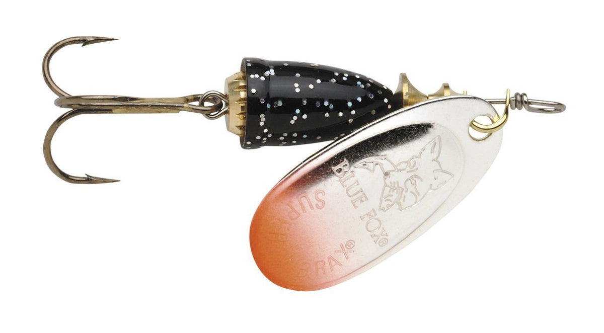 Blue Fox Classic Vibrax Spinner blade action attracts fish with water vibrations