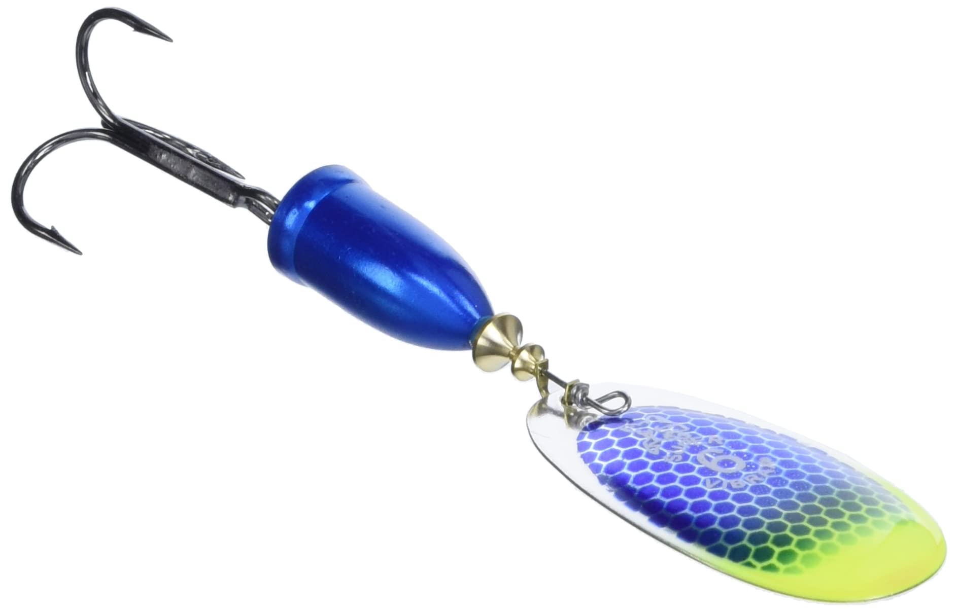 Blue Fox Classic Vibrax UV head detail highlights reflective finish.