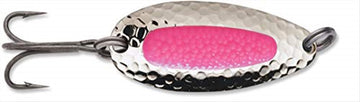 Blue Fox Pixee Spoon 1/2 with nickel-plated, fluorescent red insert attracts fish with high flash