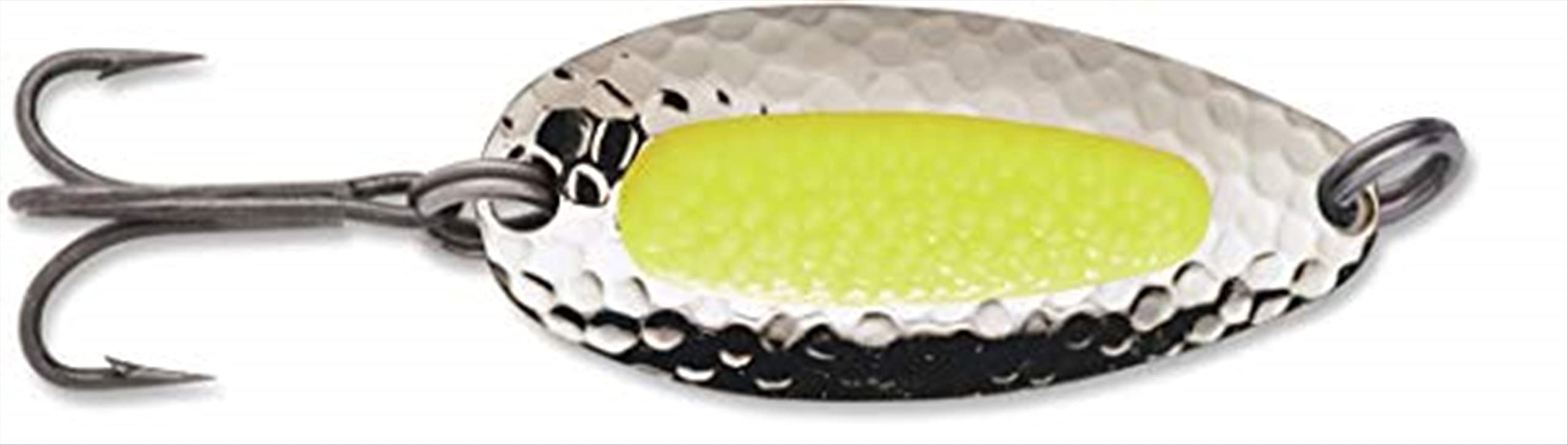 Blue Fox Pixee Spoon lure with hammered finish for long casts and bright flash.