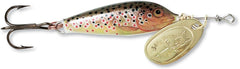 Blue Fox Vibrax Minnow in gold color offers versatile, reflective attraction for various freshwater species.