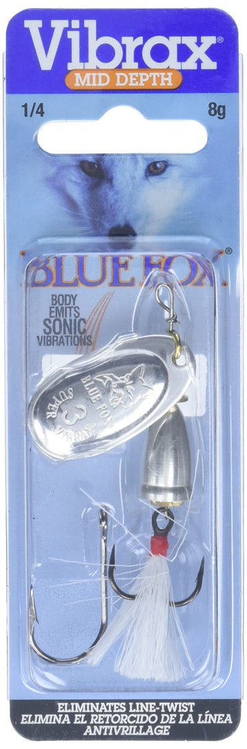 Blue Fox two-part body construction promotes smooth spins and reliability