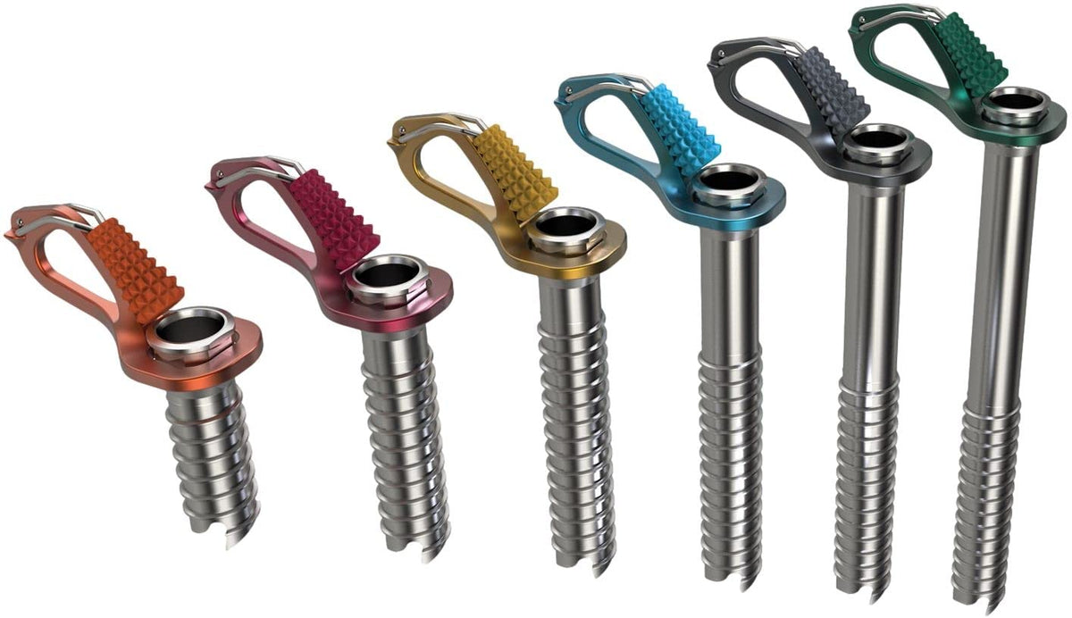 Blue Ice Aero ice screw orange 7cm for quick, secure placements.