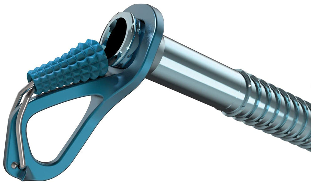 Blue Ice Aero Lite on a technical route demonstrates light gear and performance.