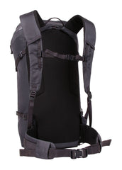 Blue Ice Chiru 25L pack hybrid shoulder straps reduce bulk for ropework.