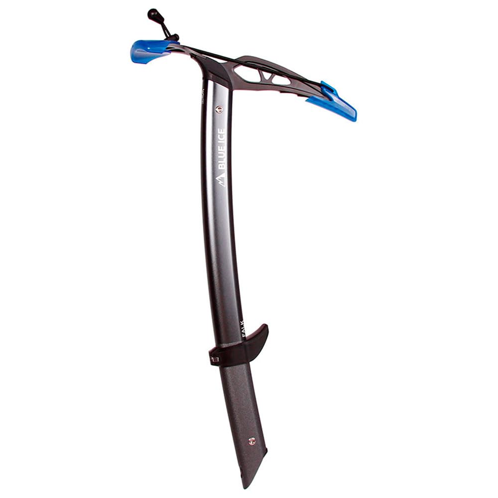 Blue Ice Falk ice axe ergonomic curved shaft for comfortable swing