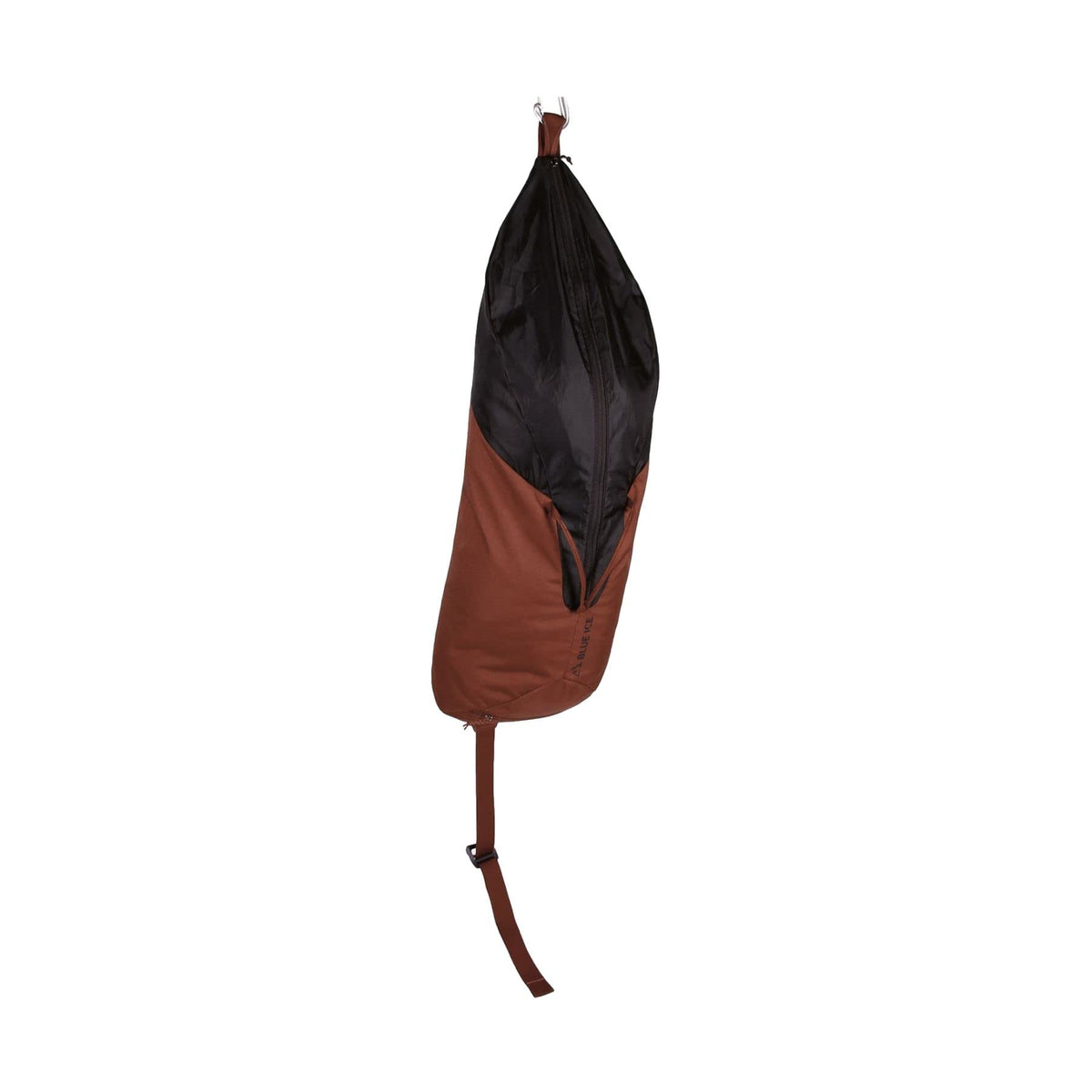 Blue Ice Koala ropebag with Henna color showing its smart closing system for quick packing.