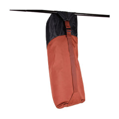 Blue Ice Koala ropebag carried over shoulder demonstrates ergonomic comfort and easy transport.