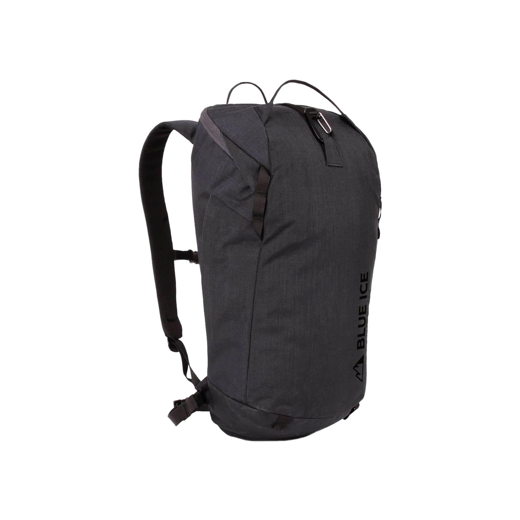 Blue Ice Wadi 15 Pack top-loader emphasizes quick-access bottle storage for climbs.