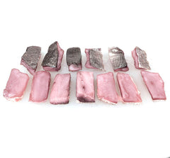 Blue River Carp blood scented cut bait package showing preserved pieces designed to attract catfish.