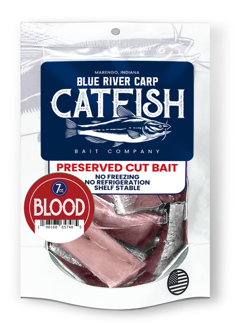 Blue River Carp cut bait pieces closeup highlighting varied sizes for flexible rigging.