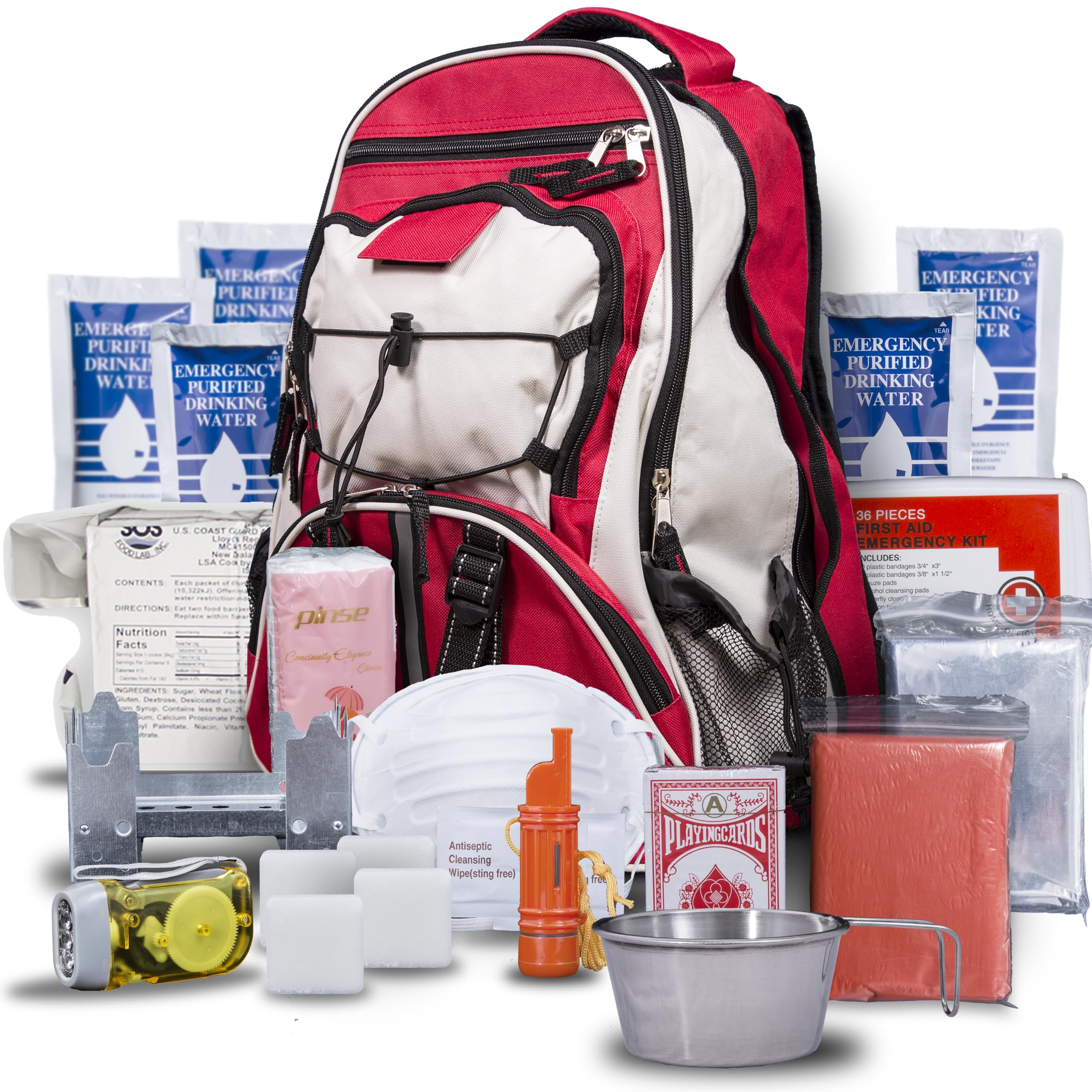 Blue Seventy-Two red backpack ready for quick grab-and-go access.