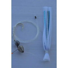 Blue Water Candy 00270 Ballyhoo Rig features a 90-pound fluorocarbon leader for strong, discreet connections