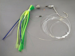 Blue Water Candy Ballyhoo rig with 100lb mono for strong, reliable offshore trolling.