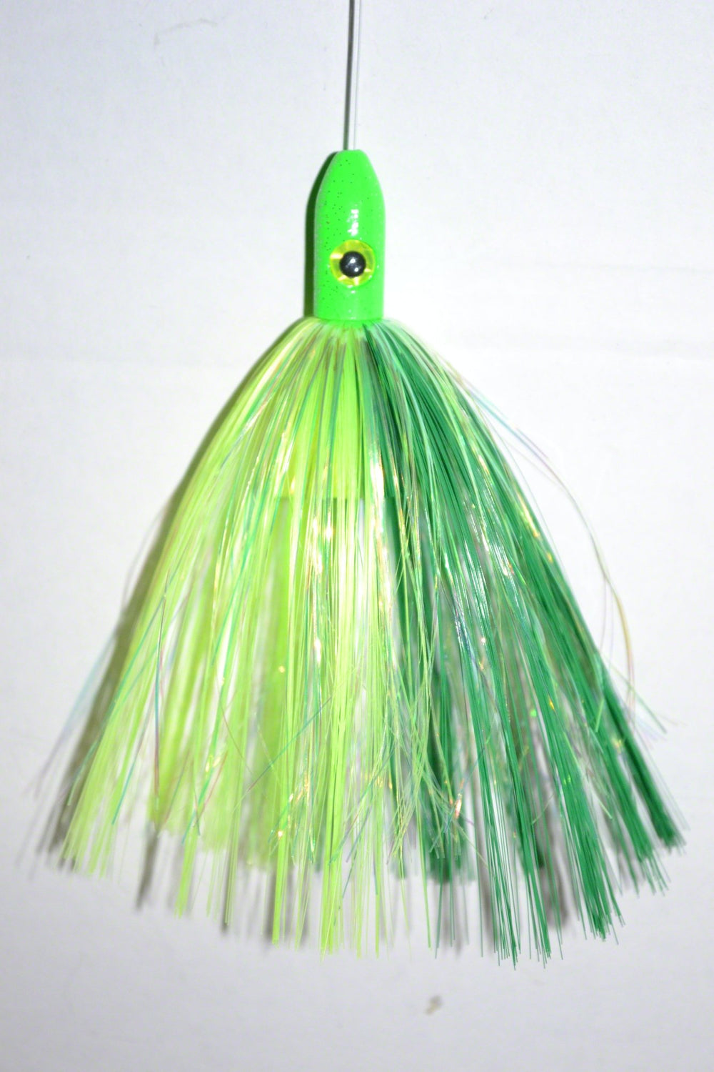 Blue Water Candy Mini Jag Lure in green chartreuse for offshore saltwater fishing