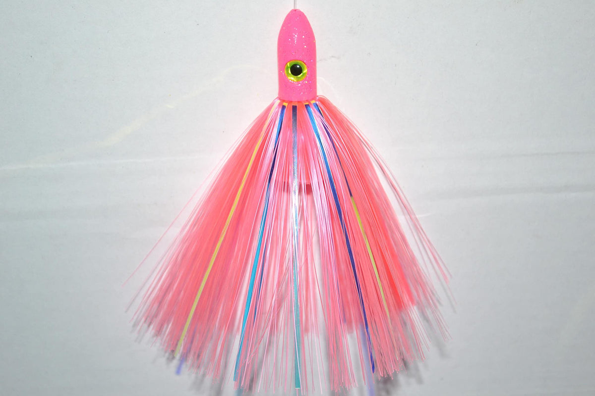 Blue Water Candy Mini Jag Lure pink 5/8oz ready for inshore trolling and casting.