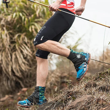 BlueField Low Trail Gaiters worn by hikers demonstrating versatile trail use.