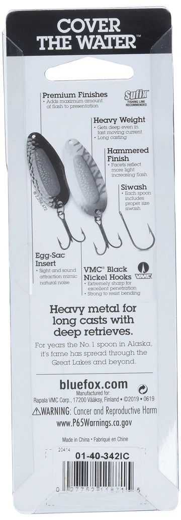 Blue Fox Pixee Spoon ready-to-fish with egg sac insert color boost.